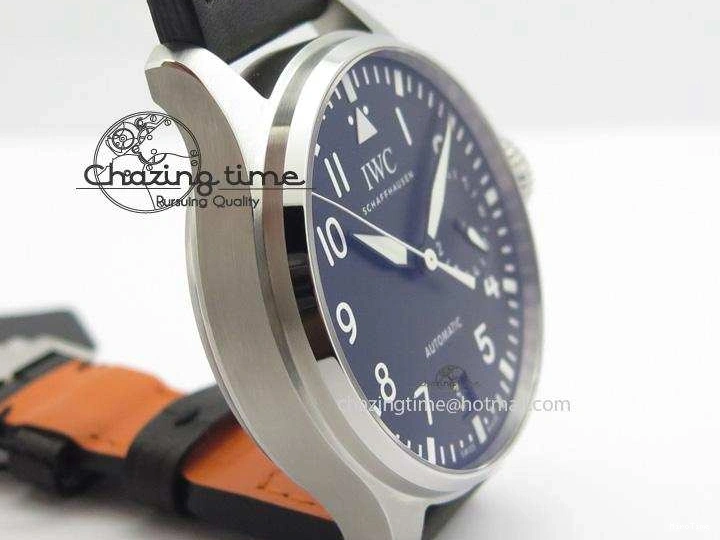 MIROTIME 0514 GoodFit Big Pilot Real PR IW500912 ZF Best Edition Black Dial On Black Leather Strap A 7287